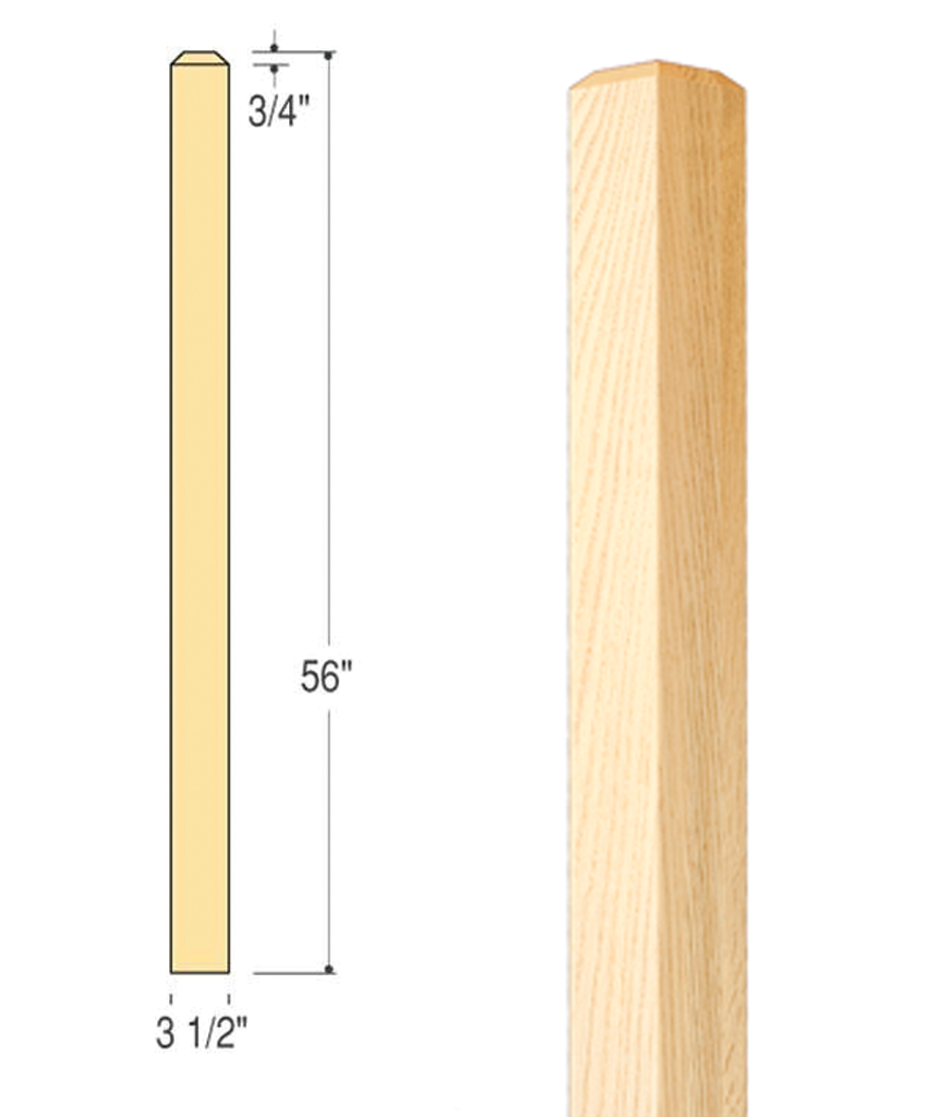 Craftsman Eased Edge Newel : C-4076 EE | Stair parts