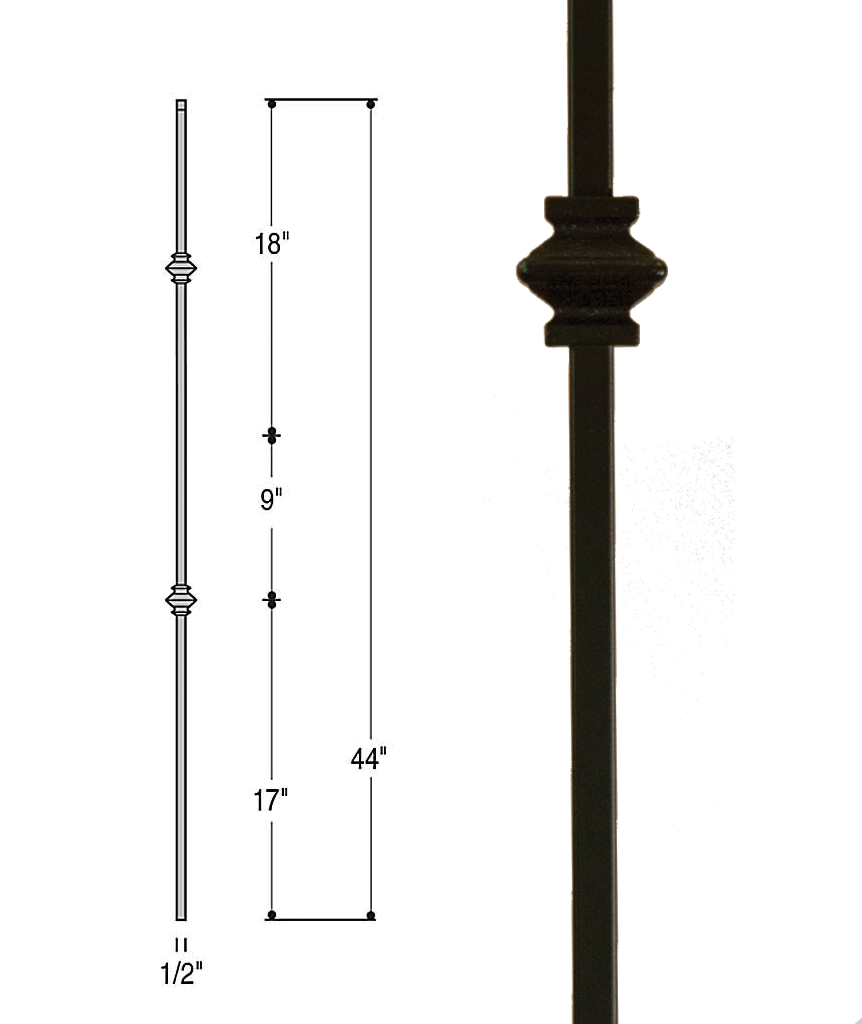 Double Knuckle Iron Baluster : 2557 | Stair parts