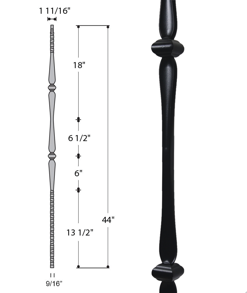 Gothic Double Knuckle Iron Baluster : 2571 | Stair parts