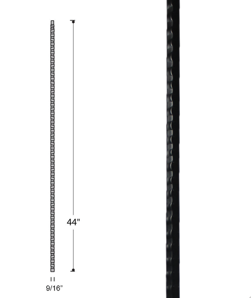 Gothic Plain Hammered Bar Iron Baluster : 2575 | Stair parts