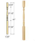 Hampton Square Top Wood Baluster : C-5005 | Stair parts