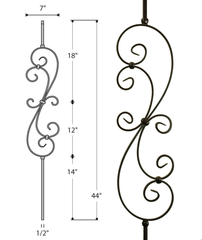 Scroll Iron Balusters