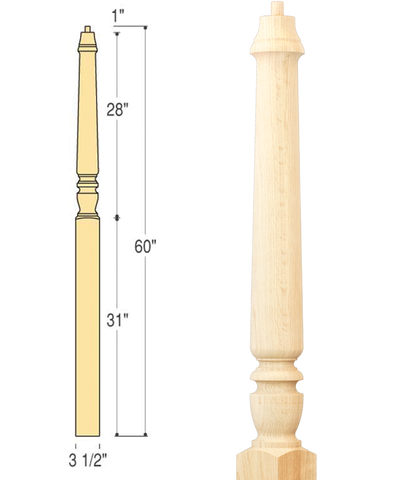 Marion Angle/Landing Newel : C-4277 | Stair parts