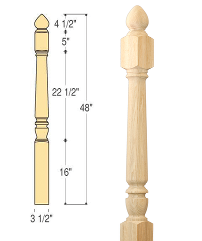 Marion Colonial Top Starting Newel : C-4282 | Stair parts