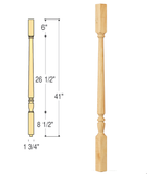 Marion Square Top Wood Baluster: C-5241 | Stair parts