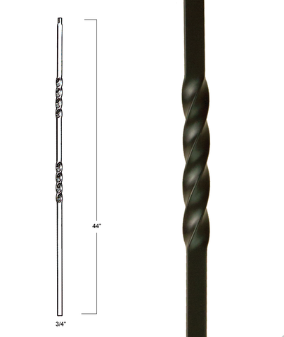 Mega Double Twist Iron Baluster : 2851 | Stair parts