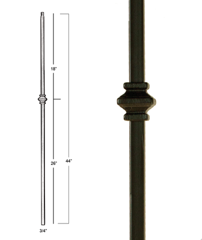 Mega Single Knuckle Iron Baluster : 2856 | Stair parts