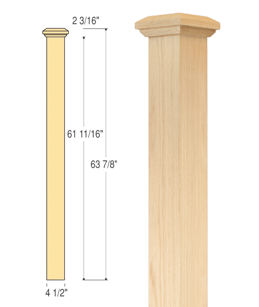 Mission Box Newel (Medium) : C-4690 | Stair parts