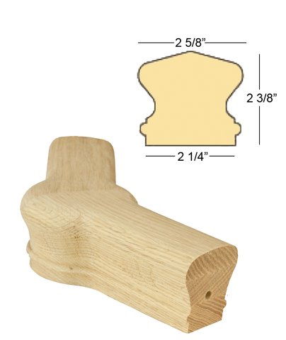 Richmond 45 Degree Level Newel Cap : C-7422 | Stair parts