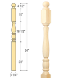 Richmond Ball Top Starting Newel : C-4440 | Stair parts