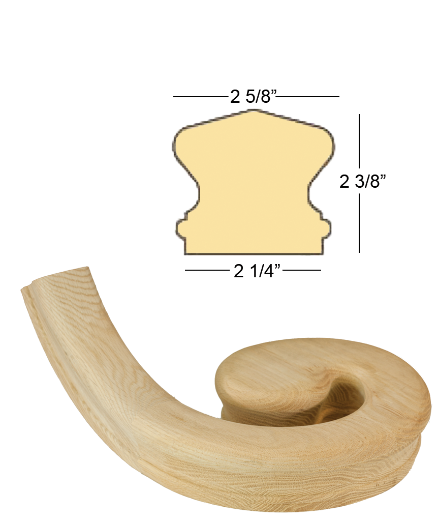 Richmond RH Volute : C-7435 | Stair parts