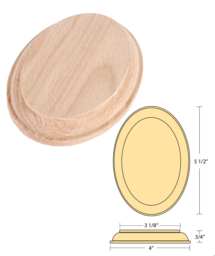 Rosette - Oval - C-7337 | Stair parts