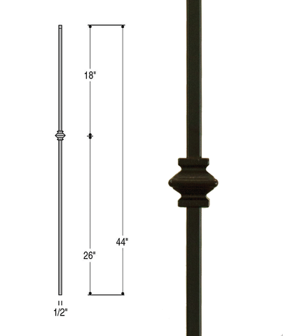 Single Knuckle Iron Baluster : 2556 | Stair parts