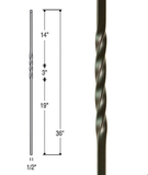 Single Twist Iron Baluster : 2650 | Stair parts