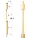 Traditional Ball Top Landing Newel : C-4045BT | Stair parts