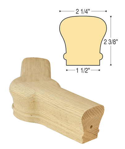 Traditional Level Newel Cap 45 Degree : C-7022 | Stair parts