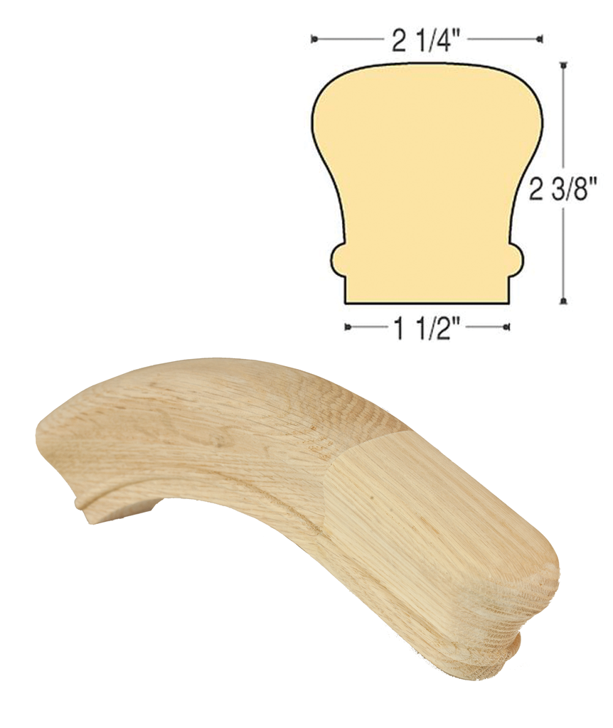 Traditional Over Easing with Returned End : C-7016 | Stair parts