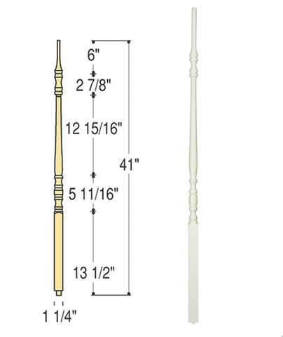 Traditional Pin Top Wood Baluster : C-5610 | Stair parts