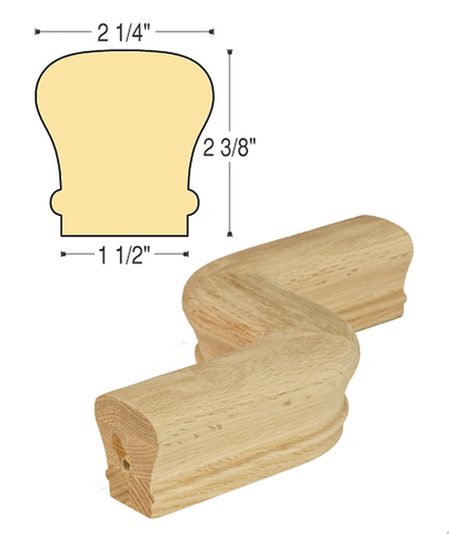Traditional RH "S" Turn: C-7047RH | Stair parts