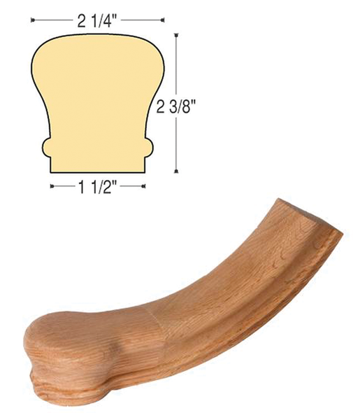 Traditional Starting Easing with Cap : C-7010 | Stair parts