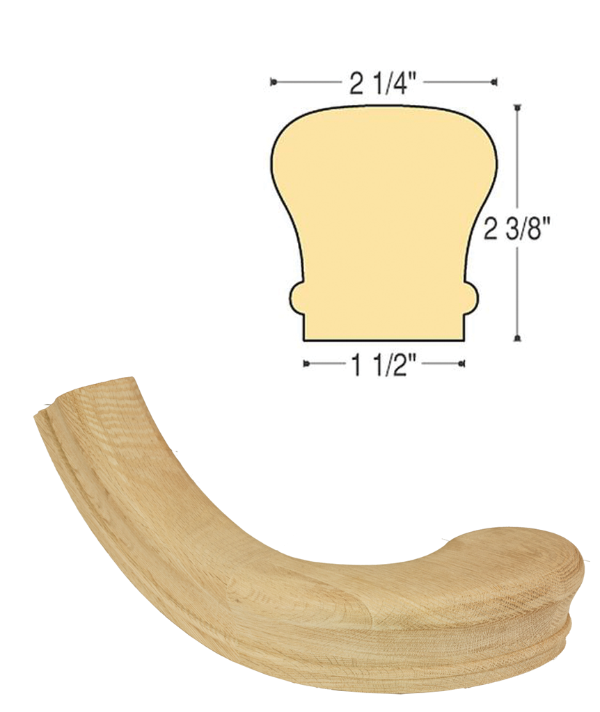 Traditional Wide RH Turnout : C-7045 | Stair parts