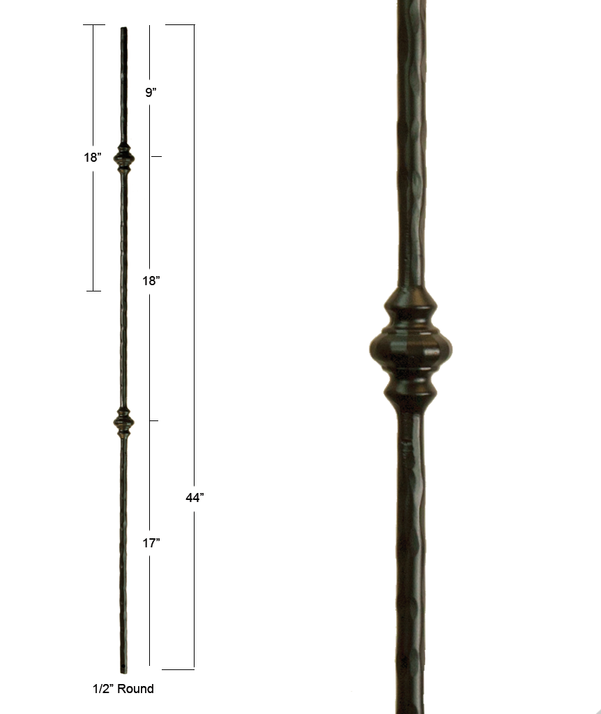 Victorian Double Round Knuckle Iron Baluster : 2773 | Stair parts