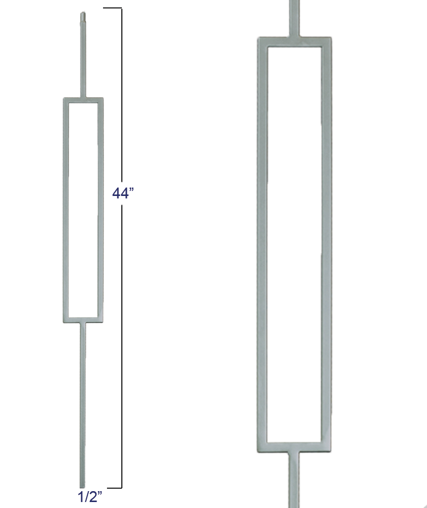 Liberty Series Square Panel 1/2" Iron Baluster: 2670 | Stair parts