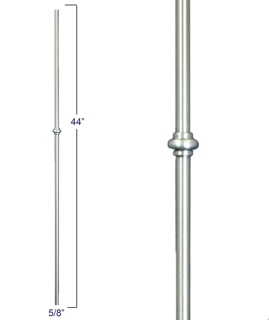 Modern Venetian 5/8" Single Smooshed Ball  Iron Baluster: R54544 | Stair parts